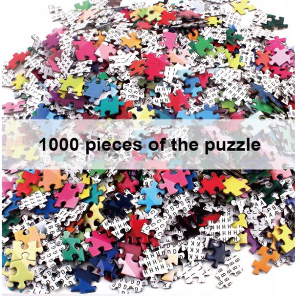 Thick Chipboard Educational 1000pcs Jigsaw Puzzle Fish Custom Printed