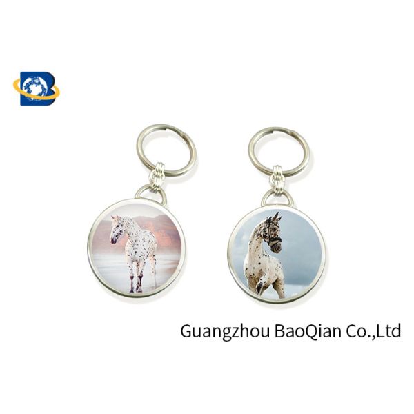 3D Lenticular Keychain Lovely Horse Keyrings Printing Services For Promotional Gift