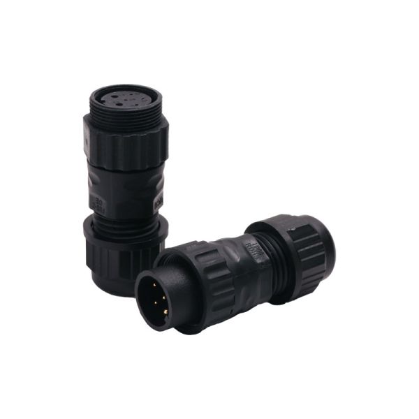 15A Circular Plastic Connectors Female 2pins To Male Assembly Connector