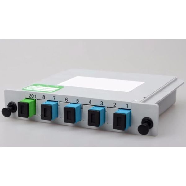 Cassette Passive Fiber Optic Splitter 1X4 SC UPC PLC Plug In Type