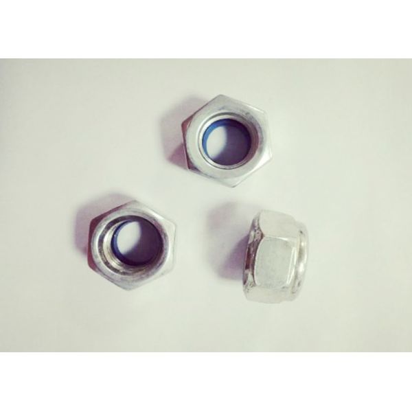 Self Locking Hex Nut With Nylon Insert , M18 Lock Nut Repeatable Disassembly