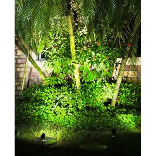 led outdoor garden lawn use waterproof landscaping ground smartyard triple lampheads 3pcs lamphead solar spotlight 3*5w