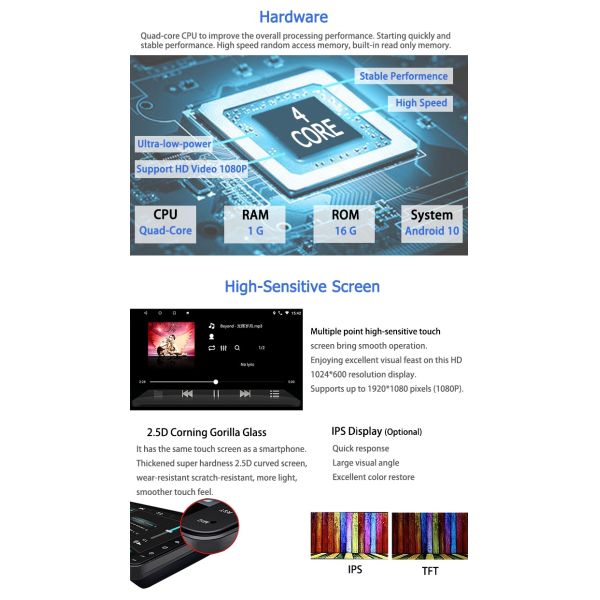 OEM Android Headrest Dvd Player 16g Reverse Camera For 2012 Kia Rio Lhd