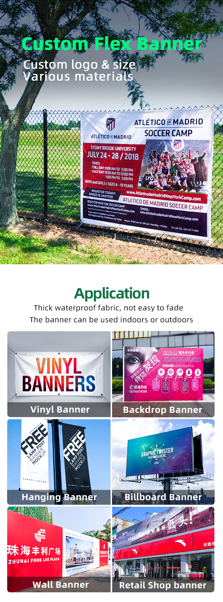 Swil Waterproof Backdrop Wall Banner , Advertising Outdoor Vinyl Banner