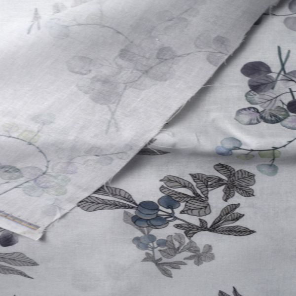 30% Ramie 70% Cotton Heat Transfer Printing Patterned Linen Fabric Home Textile