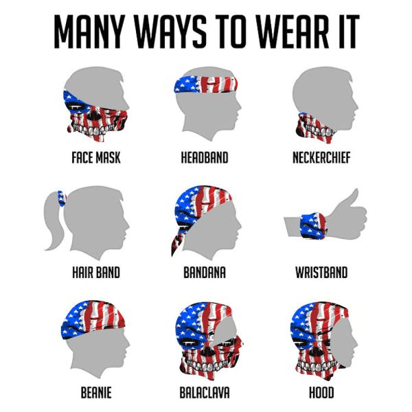 Ear Loops Cotton Camo Lightweight Face Mask Tube Bandana