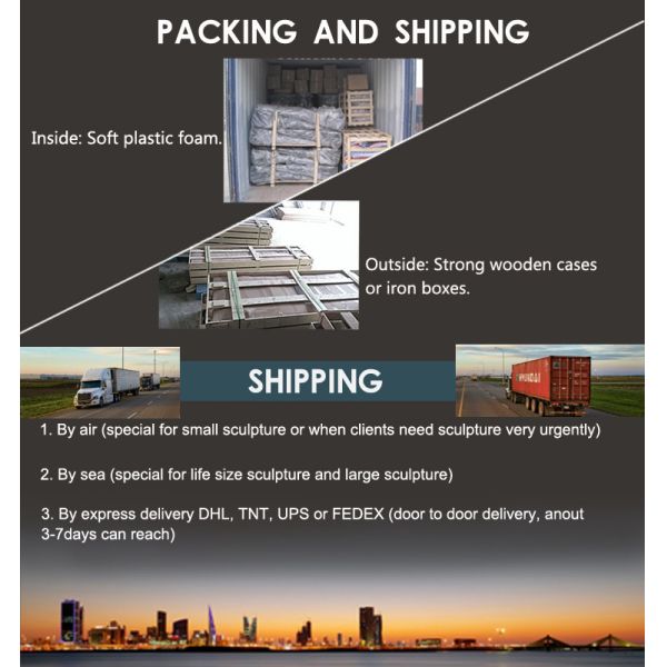 Landscape Cast Iron Garden Animals Ornaments Exquisite Casting Technics