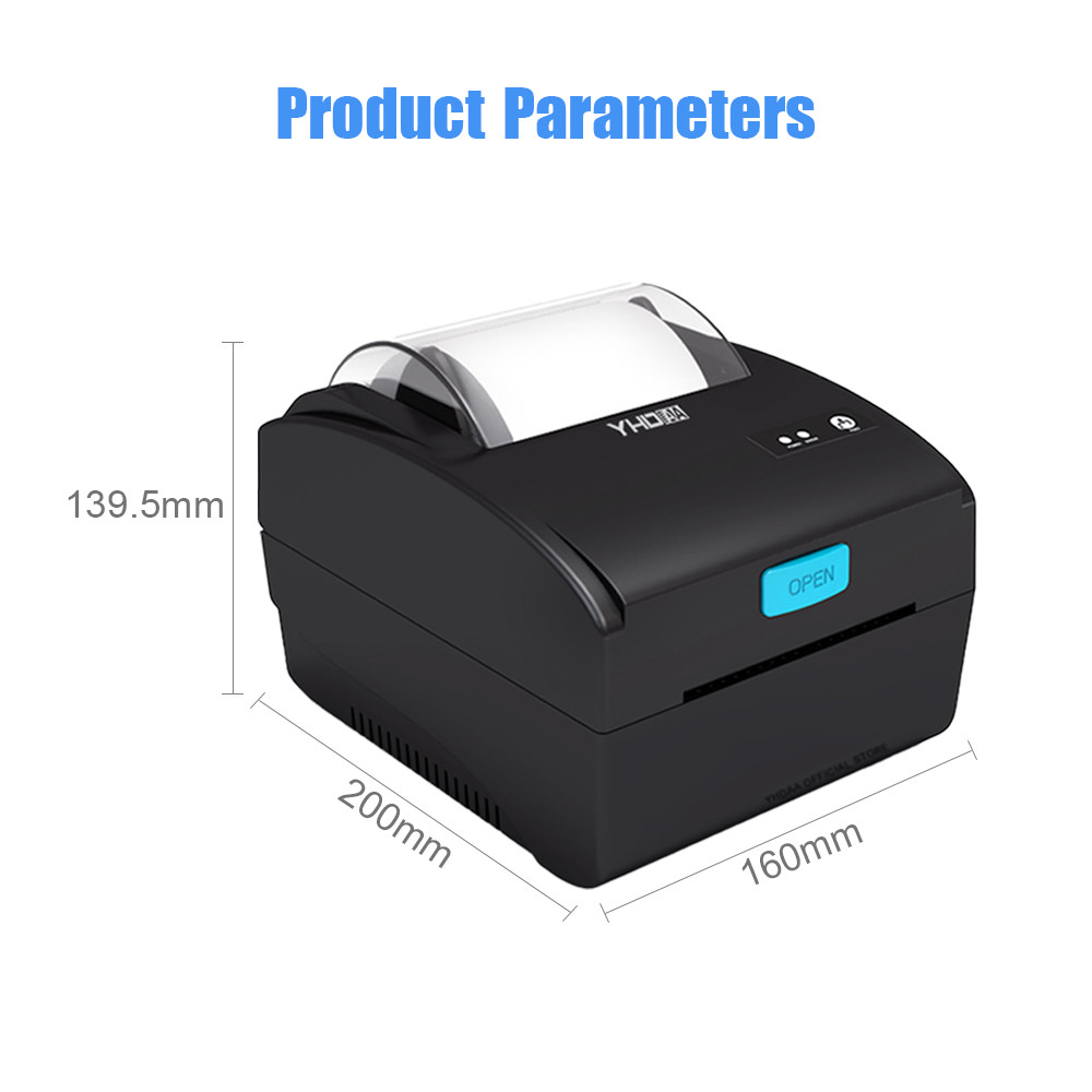 160mm/sec QR Code Thermal Printer 80mm 3 Inch Sticker Maker For Small Business
