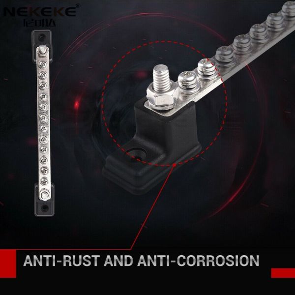 Marine 150A 12P Single Bus Bar 48V Nylon Boat Power Distribution Block