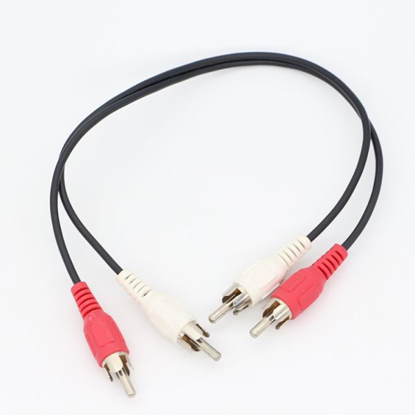 High End Audio Video TV Y Splitter 2 RCA Male to 2 RCA Male Audio Video Cable
