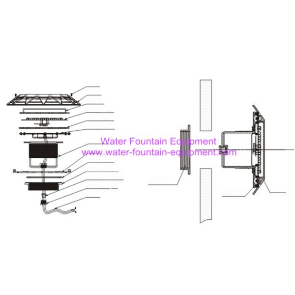12W 24W 36W Inground Underwater Swimming Pool Lights For Vinyl Or Liner Pools