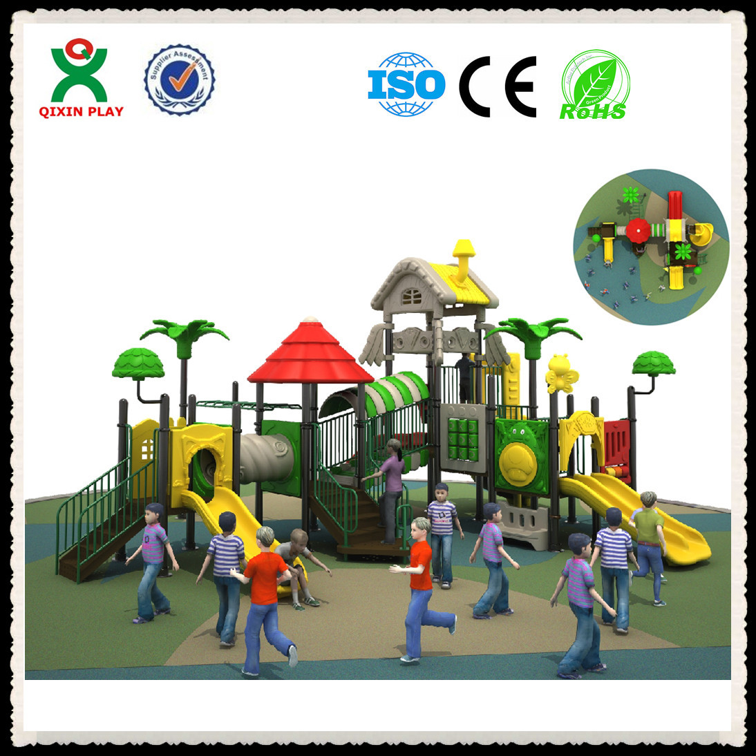 China China Playground Equipment Plastic Outdoor Playground Whosale QX-017B wholesale
