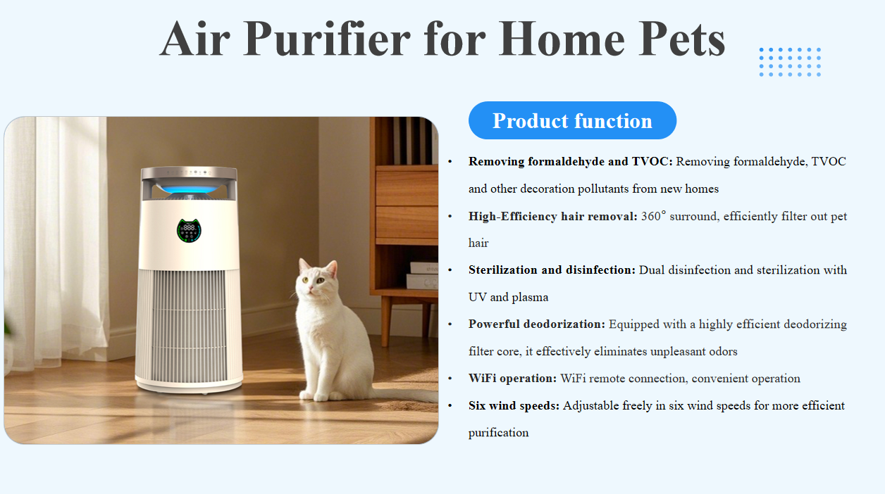 WAYPOTAT HP01 Smart Air Purifier with App for Pets 50㎡
