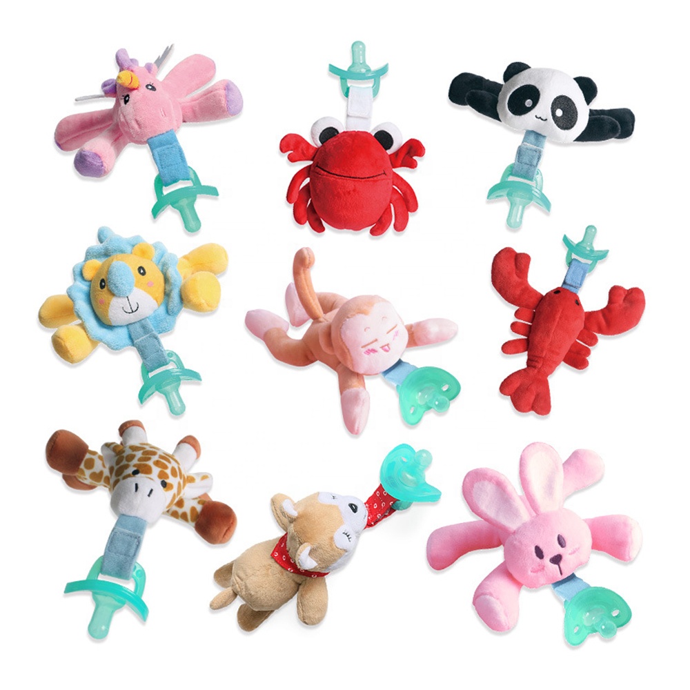 Washable Pacifier Plush Toy Pacifier Clip CE/BSCI Certificate