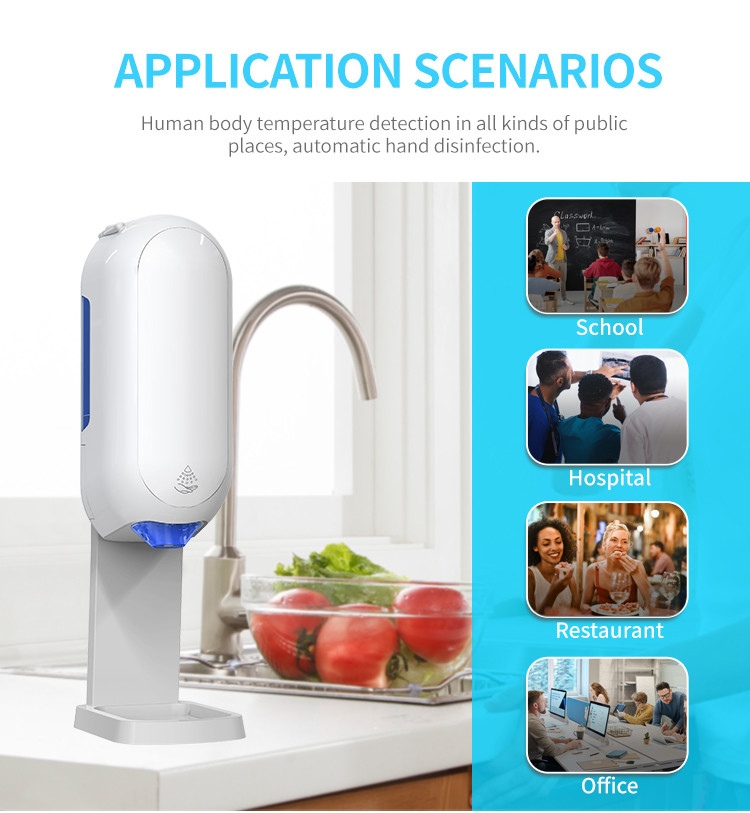 ABS FCC 1100ml Contactless Automatic Liquid Hand Sanitizer Wall Mounted