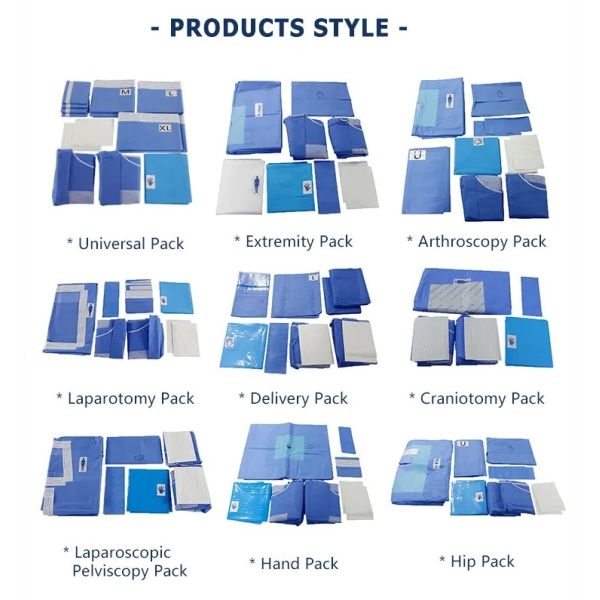 Hospital Use Disposable Sterilized Surgical Angiography Drape Packs