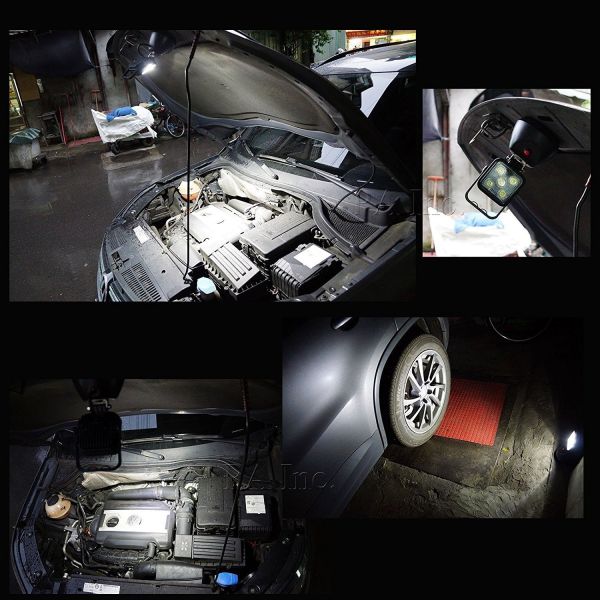 Rechargeable LED Work Lights With Magnetic Base Dimmable Style 15W Power