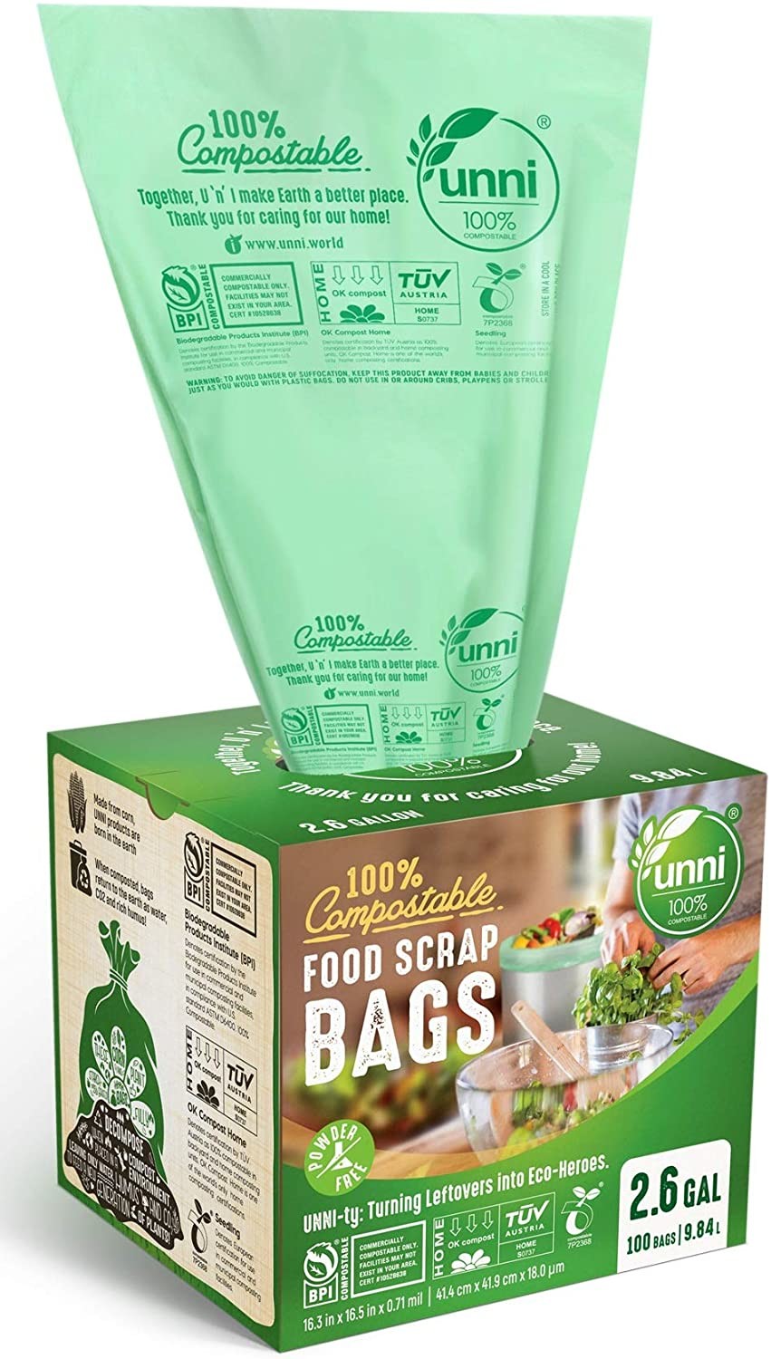 China BPI Food Scrap PBAT 1C Print Biodegradable Plastic Bag wholesale