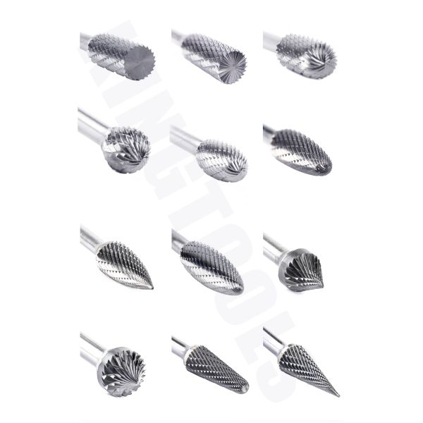 10pcs Tungsten Carbide Burr Set 6mm 1/4 Shank Double Cut for Metal Wood