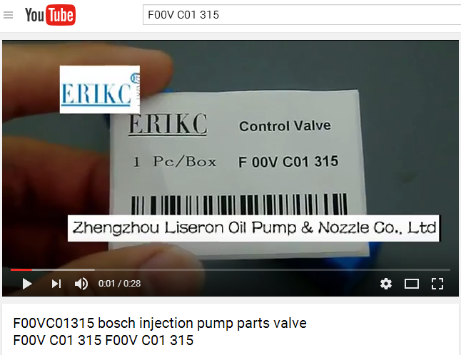ERIKC F 00V C01 315 excavator injector 0 445 110 282 valve bosch FooV C01 315 , bico diesel control valve F00VC01315