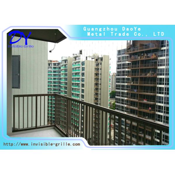 Stainless Cable Wire Anti Rust Invisible Balcony Grill For Children's Safety