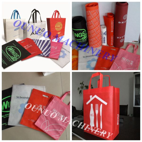 d-cut bag non woven screen printing machine of 2 colors printing