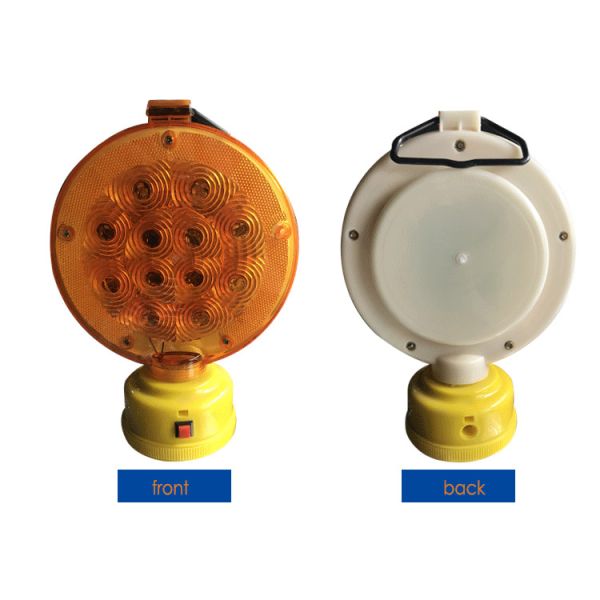Yellow Rechargeable Traffic Warning Light 12pcs Amber Flashing Safety Lights