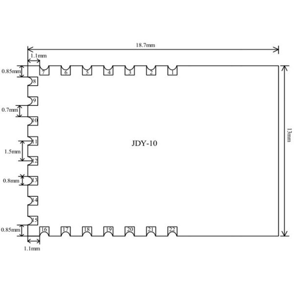 Bluetooth 4.0 Electronic Components Uart Transceiver Module 1.9-3.6V Working Voltage