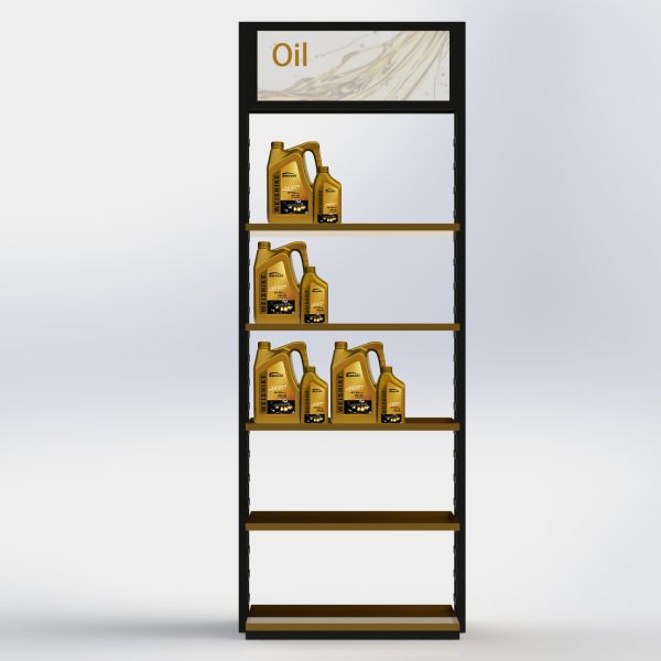 5 Shelves Heavy Duty Display Stand Auto Parts Display Racks For / POP Oil Bottles