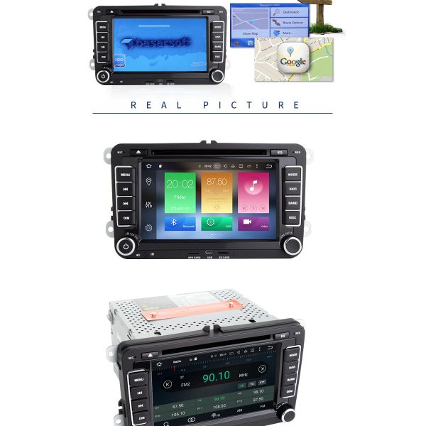 Android 8.0 Bluetooth - Enabled Car Dvd Player Gps Navigation For VW B6 Golf 5