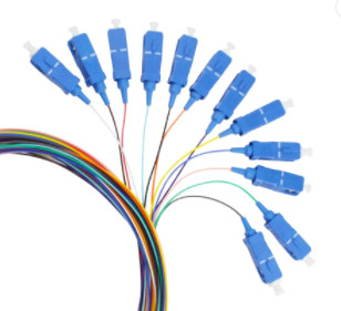 12 Cores 1M Optical Fiber Pigtail SC/UPC For Telecommunication