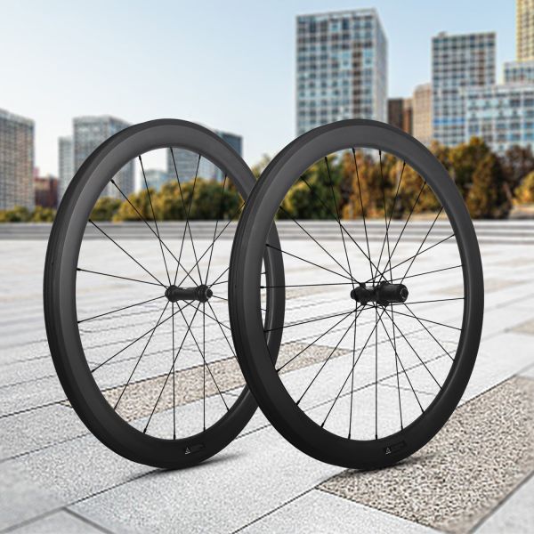 Customizable V Brake Wheelset 700C UD Matte Finishing Pillar Spoke Tubeless Rim Brake Wheelset