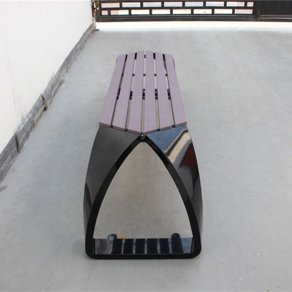 OEM Wood Patio Bench , Outdoor Wood Bench With Back HDPE Slats Material
