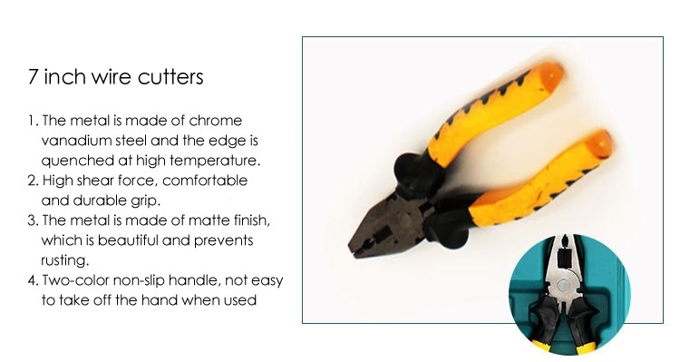 JYH-HTS09-8 Decoration Household Tool Sets With Claw Hammer