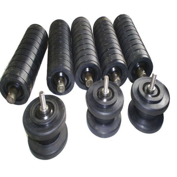 Rubber Coated 89mm 165mm Belt Conveyor Rollers Aging Resistance