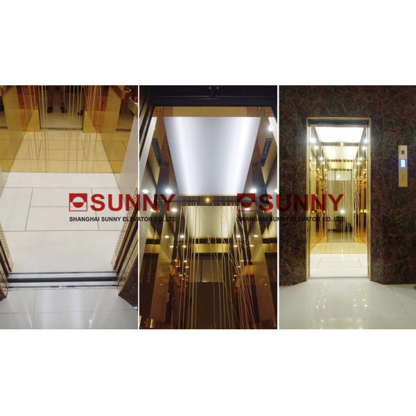 Elevator Interior Design Stainless Steel 304 Elevator Lift Cabin IP67 With PVC Floor