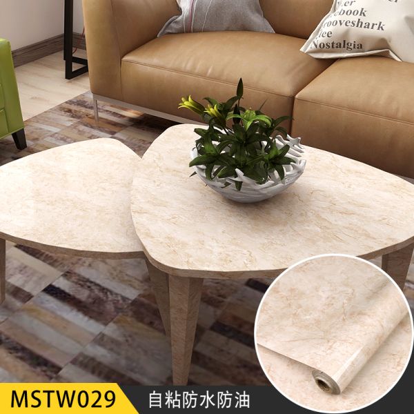Wallpapers Marble PVC Film Kitchen Cabinet Wallpaper Waterproof Self Adhesive Wall Coating for Counter Top Marble