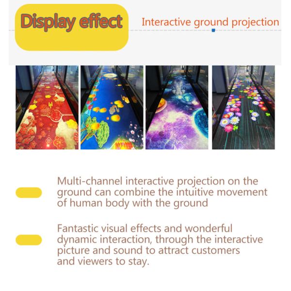 Indoor Interactive Ground Projection 3d Hologram Interactive Floor Projection Game Simulator