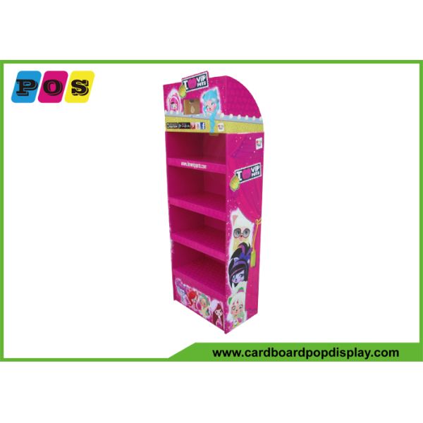 Stores Cardboard Floor Standing Display Unit For Dolls , Cmyk 4c Printing