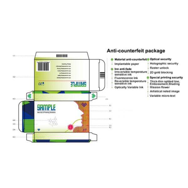 Implantable Paper Anti Counterfeit Printing Package Box Anti - Fade 2D Gold Blocking