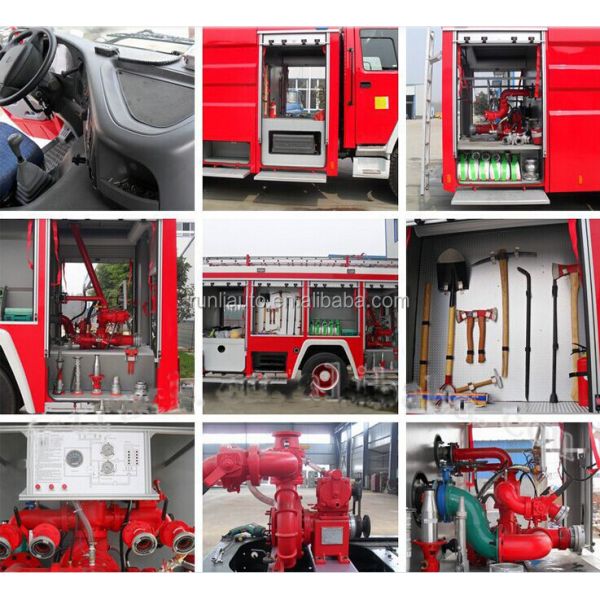 Double Row Fire Truck Airport Fire Truck Water Capacity Cannon
