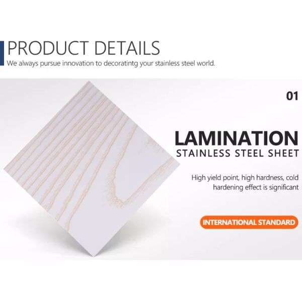 201 304 316 Wall Decoration Stainless Steel Sheet Laminated Pvd Color Coated Stainless Steel Plate