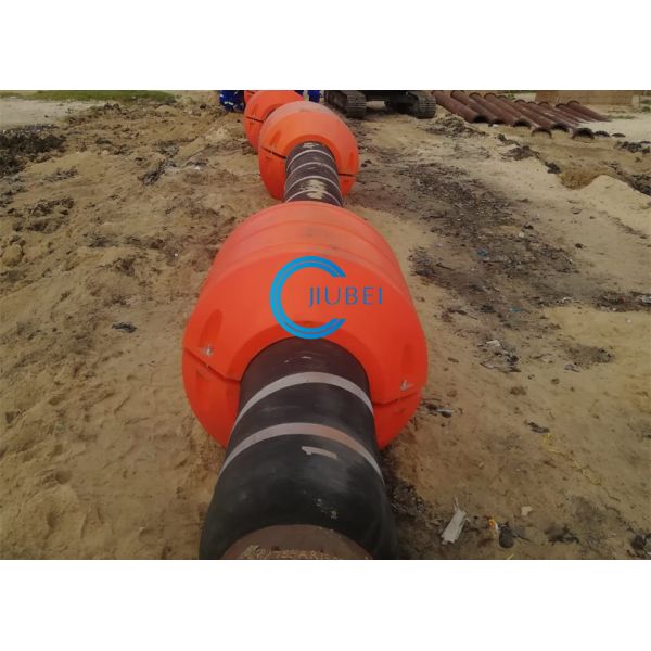 Cylindrical PE PU Dredging Pipe Floats For Marine Applications
