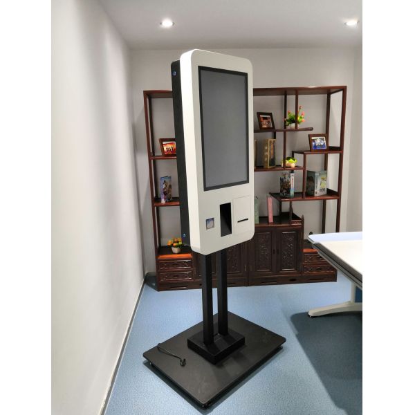 Restaurant Floor Standing Self Ordering Kiosk With Illuminated Menu Board