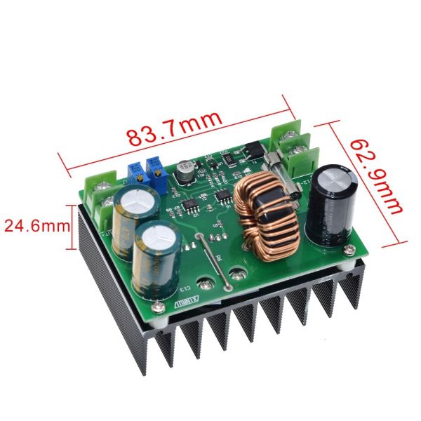 600W Boost Module 9v-60V to 12v-80V 48V 72V DC-DC Converter Board with Compact Design
