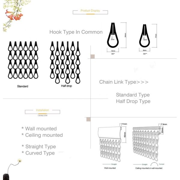 Aluminium Chain Metal Mesh Curtain Used For Architecture Decoration