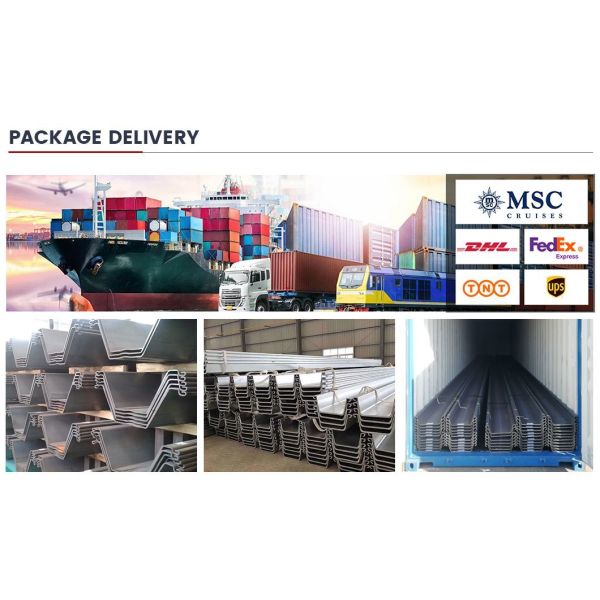 Hot Rolled 400*100*10.5 U-Shape Steel Sheet Pile S275 S355 Mild Low Carbon Steel Sheet Pile for Sale Factory Price