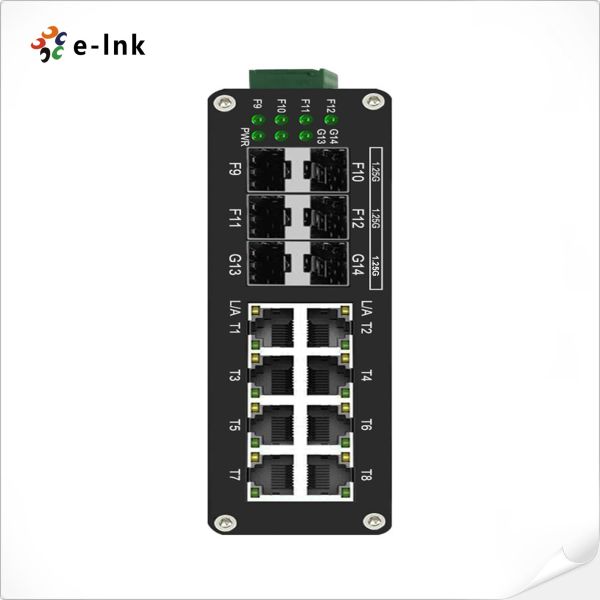 Industrial L2+ 8-Port 10 / 100 / 1000T + 6-Port 1000X SFP Managed Ethernet Switch