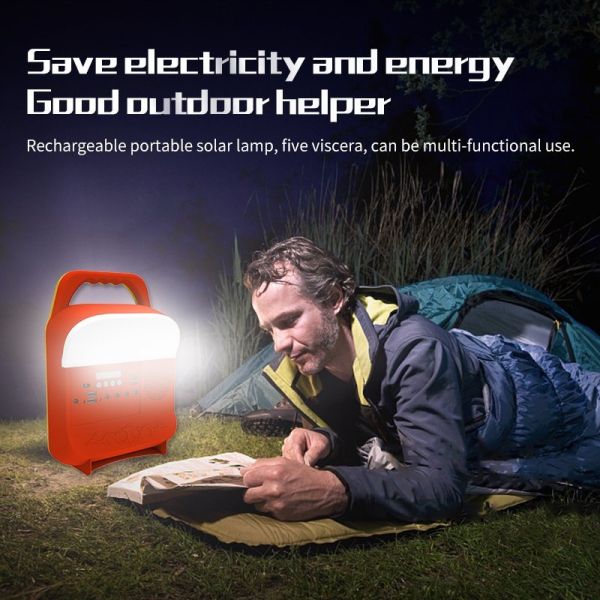 12W Solar Panel system 4 LED Bulbs Portable Solar Power Lighting System Kits