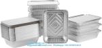 2.25LB (8.5"X6") Oblong Pans - To Go Containers With Lids - Disposable Tin Foil